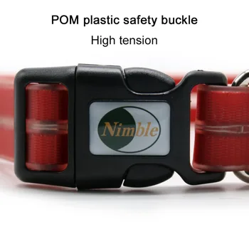 Ninble LED Šviesos Šviesos Šunų Antkaklis Saugos apykaklės USB Magnetinio Įkrovimo Vandeniui Lengva Valyti Anti-kvapas, naminių Gyvūnėlių Apykaklės