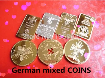 70 vnt AUKSĄ, padengtą vokietijos monetų kolekciją nustatyti,WW2 vokietijoje monetų kolekciją rinkinį !dhl nemokamas pristatymas
