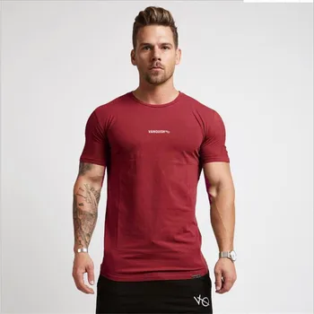 Vasaros vyriški T-shirt trumparankoviai marškinėliai fitneso marškinėliai