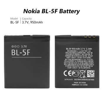 2019 Nauji Originalus Mobiliojo Telefono Bateriją BL 5F BL-5F Baterija Nokia E65 N93 N93I N95 6290 6210 X5-01 X5-00