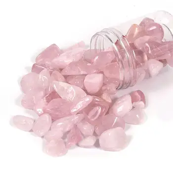 Natūralus akmuo rose kvarco kristalo krito akmenys, mineraliniai kristalai dvasinio gydymo reiki žuvų bako apdailos arredo casa