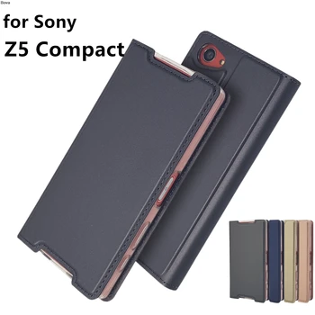 Telefono dėklas Sony Xperia Z5 Kompaktiškas Z5 Mini Flip Cover Telefono dėklas Magnetinio adsorbcijos Super plonas Matte Touch
