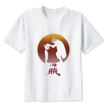 One Piece Anime Marškinėliai Mados Balta TShirts Viršuje Tees šaltai Balta Marškinėlius Print T-shirt Tees MMR643