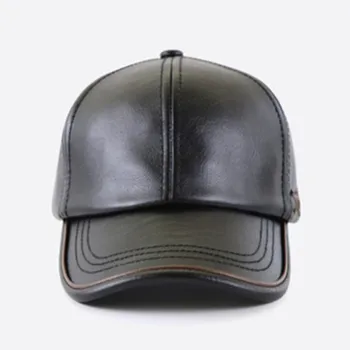 Reguliuojamo dydžio vyriški žiemos skrybėlę aksomo šiltų kepuraičių vyrams ruduo žiema PU odos kepurės casquette naujas paprastas sporto bžūp