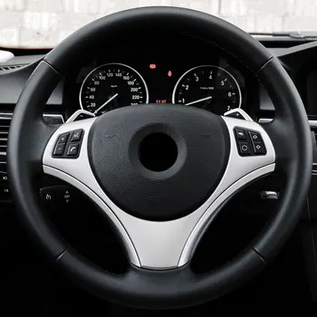 Anglies Pluošto Stiliaus Automobilio Vairo Skydo Mygtuką Perjungti Padengti Apdaila BMW 3 Serijos E90 E92 E93 1 Serijos E82 E87 2005 - 2011 m.