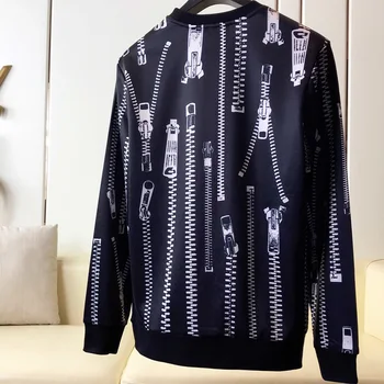 Vyrai sweatershirt Mados Minimalizmas mados 3D skaitmeninė aukštos temperatūros spausdinimo ilgomis rankovėmis megztinis