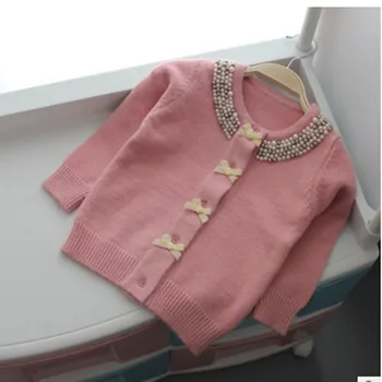 Naujų 2020 m. pavasarį, rudenį Kūdikių Megztiniai vaikams, rūbai vaikams, medvilnės megzti megztinis kailis kūdikių mergaičių džemperis cardigan