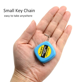 1-gabalas Mini Juostos Priemonė 1M/3ft Mažas Key Chain Matavimo Juostos Metrinių ir Colių Nerūdijančio Plieno Ašmenys