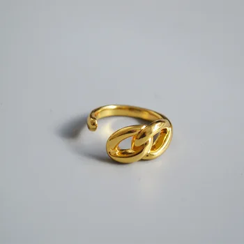 Europoje Ir Amerikoje Mados Delikatesas Paprasta Varinė, Padengtą Aukso Grandinės Reguliuojamas Apatija Elegantiškas Universalus Žiedas Moterų