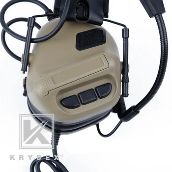 KRYDEX Triukšmą, Garso Pasiimti Komunikacijos Ausinių Taktinis Elektroninis Nuimamas Ausinės Su Micphone Peltor DE