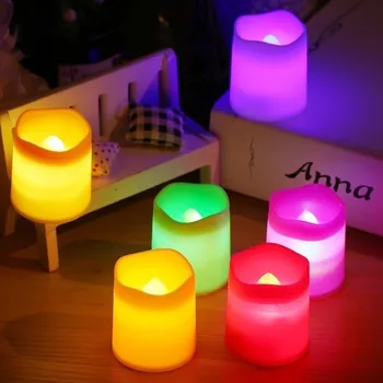 3PCS Flameless LED Žvakės Led Arbata Šviesos Mirgėjimo Šalis Kūrybos Lempos Baterija Vestuvės, Kalėdos, Led Šviesos Namų Puošybai