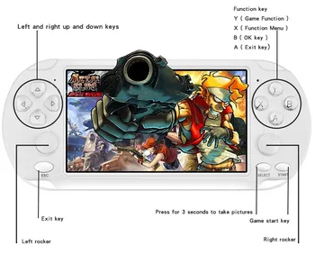 Coolbaby X9S 5.1 colių Retro Delninis Žaidimų konsolės, du kartus Kreiptuką, Žaidimų Konsolės, Pastatytas 3000 Žaidimas PSP PS1 Žaidimų Emuliatorius