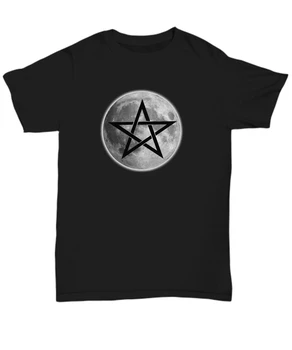 Ezoterinių Wicca Pagonių Marškinėliai - Pilnatis Pentagram Simbolis Tee Deivė Coven Ragana Gimtadienio Dovana Tee Marškinėliai