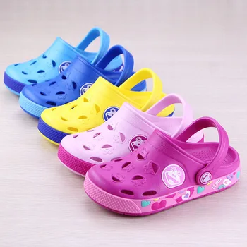 Vaikiški sandalai vaikams, Batai iki 2018 m. vasaros naują tuščiaviduriai batus vaikų lengvas sodo batai, didmeninė dydis 26-36