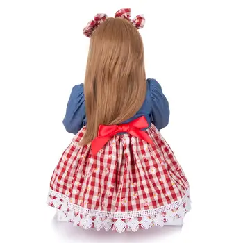 KEIUMI 23 Colių Full Silikono Cute Kūdikių Lėlės Naujagimių Realus Ilgi Plaukai Princesė Mergina Bebe Reborn Lėles Žaislas, Skirtas Gimtadienio Dovanos