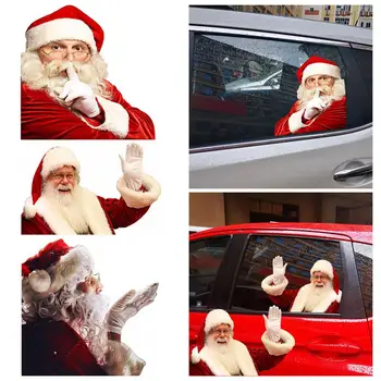 2 Nauji Santa Claus Automobilių Lipdukai Kalėdų Dovana Kūrybos Dekoro Santa Claus Langą Lipdukai Automobilio Išorės Apdailos