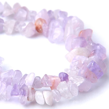 Gamtos Amethysts akmens lustas graval karoliukai gamtos violetinė kvarco kristalo akmens karoliukai papuošalai priėmimo apyrankės karoliai, auskarai