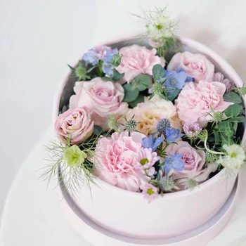 Korėjos Turas Kartono Gėlių Dėžės su Dangčiu Rose Kibirą Floristas, Dovanų Pakavimo Dėžutės, Gėlių Išdėstymas Namų Dekoro Vestuvių Deco