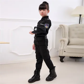 Policijos kostiumas vaikams policijos kostiumas vaikams kinijos policijos uniformą berniukai mergaitė policijos uniformą cosplay apranga helovinas