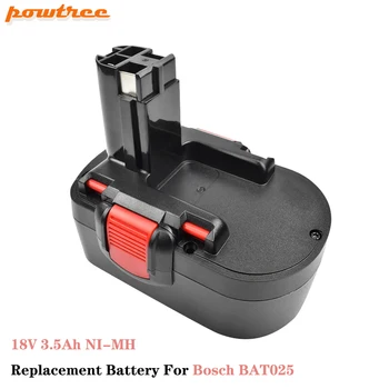 Powtree 18V 3.5 Ah NI-MH Pakeisti Baterijas Bosch BAT025 BAT026 BAT160 BAT180 BAT181 BAT189 GSR18-2 PSB18 PSR18VE-2 Galios įrankis