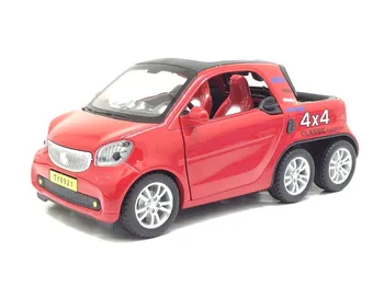 1/32 Diecasts Žaislinės Transporto priemonės SMART Ilgiau Versiją Automobilio Modelį Traukti Atgal, Garso, Šviesos Automobilio Žaislai Berniukas Dovanų Kolekcija