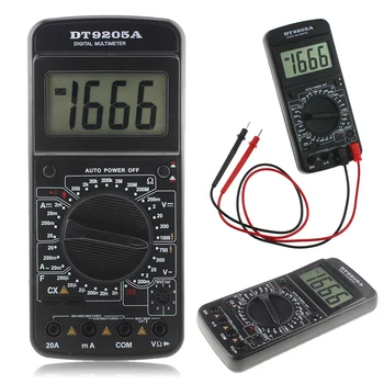 DT9205A Skaitmeninis Elektros Nešiojamą Ammeter AC/DC LCD Ekranas Atsparumas Talpa Bandymų Matuoklis Skaitmeninis Multimetras Karšto Pardavimo