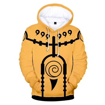 Anime Naruto 3D Hoodies Vyrai Moterys Puloveriai) su Hip-Hop Rudenį Spausdinti Animaciją Gobtuvu Berniukų Megztiniai Mados Atsitiktinis Outwear Viršūnės