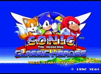 Sonic Klasikiniai Herojai 16 Bitų MD Žaidimo Kortelės Sega Mega Drive Genesis