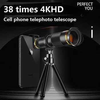 38X Zoom Artinimo Objektyvas HD Monokuliariniai Teleskopas Mobiliojo Telefono vaizdo Kameros Lęšis IPhone 11 Xs Max XR 