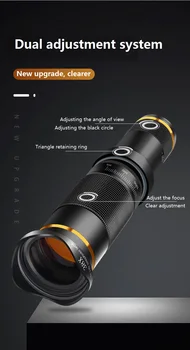 38X Zoom Artinimo Objektyvas HD Monokuliariniai Teleskopas Mobiliojo Telefono vaizdo Kameros Lęšis IPhone 11 Xs Max XR 