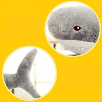 100cm Kawaii Minkštas Milžiniškas Ryklys Pliušinis Banginis Įdaryti Žuvis Vandenyno Gyvūnai, Lėlės, Žaislai Vaikams, Vaikams, Cartoon Žaislas Dovana