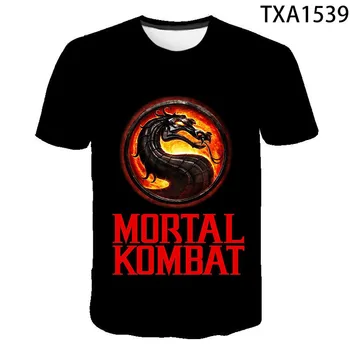 Monie Mortal Kombat Mados Streetwear Vyrų, Moterų, Vaikų 3D Atspausdintas Marškinėliai trumpomis Rankovėmis Berniukui, mergina Vaikams Laisvalaikio Kietas Viršūnes Tee