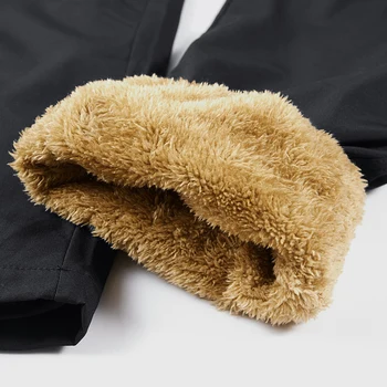 Žiemos Žygiai Mens Krovinių Kelnės Softshell Nuimamas Storas Vilnos Linijinės Šiltos Kelnės Multi Pocket Karinės Baggy Tactical Kelnes