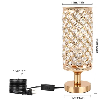 Crystal Tuščiaviduriai-iškirpti USB Stalo Lempa Naktiniai Darbalaukio Dekoratyvinis Naktį Šviesos Namų Dekoro