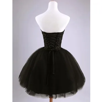 ASL70#vakarinę Suknelę Trumpas Juodas Kamuolys Suknelė Šalis Prom Dresses Kamuolys Suknelė Mergaitėms Baleto Gimtadienis Kokteilių suknelė baigimo suknelė