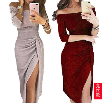 S-xl geriausias Bodycon Suknelė Moterims vakarėlis 2019 Ponios Blizgučiai China Vakarą 