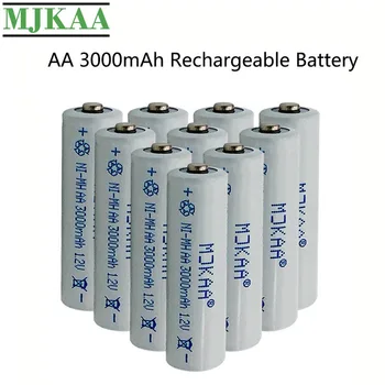 MJKAA 10VNT AA 3000mAh 1.2 V Ni-MH Baterija Didelės Quanlity 3000 MAh 2A, Baterijų, Nuotolinio Valdymo Pre-Už