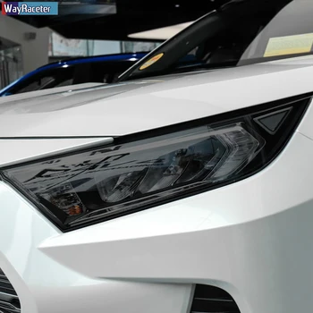 2 Vnt Automobilių Žibintų Apsauginės Plėvelės Vinilo Apsauga Skaidri, Juoda TPU Lipdukas Toyota RAV4 XA50 2019 2020 Priedai