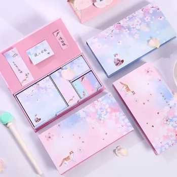 Premium Sakura Sticky Notes Pakuotėje Žvaigždėtas Dangus Sakura Katė Bloknotai Sakura Paskelbė Mergaitėms