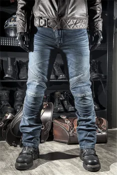 2019Komine motociklo laisvalaikio motociklo vyriški lygumų lauko jojimo džinsai su apsaugos įranga, antkelius