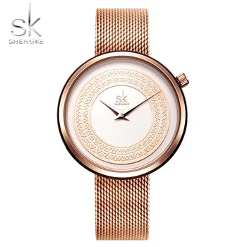 Shengke Prabangius Kvarcas Moterų Laikrodžiai Prekės Akių Dirželis Moterų Laikrodžiai, Antikvariniai Bayan Kol saati Dovana Laikrodžius Relogio Feminino