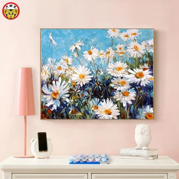 Tapybos numeriai meno Qian Jufei gyvenimo kambario, miegamasis kraštovaizdžio gėlių spalvos tapybos naftos spalvos dekoratyvinis dažymas