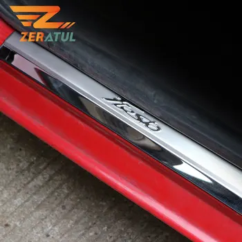 Zeratul 4pcs/set Nerūdijančio Plieno, Automobilių Durų Slenksčio Nusitrinti Plokštės Apsaugos Dangtelis Ford Fiesta 2009-2019 Automobilių Sveiki Pedalo Lipdukas