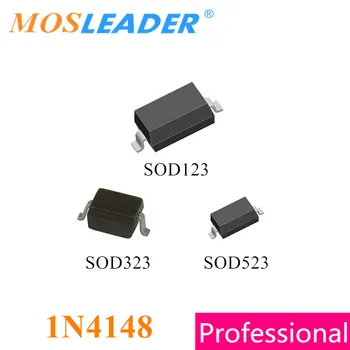 Mosleader 1N4148 T4 3000PCS SOD123 SOD323 SOD523 1N4148WS 1N4148WT 1206 0805 0603 4148 100V 0.15 A 150mA Kinijos Aukštos kokybės