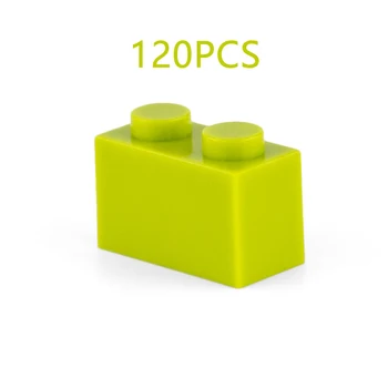 120pcs Blokai 1x2 Taškų Storio Duomenys Plytų Švietimo Kūrybos Dydžio Tilptų kurios Kitos Prekės Plastiko 