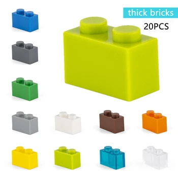 120pcs Blokai 1x2 Taškų Storio Duomenys Plytų Švietimo Kūrybos Dydžio Tilptų kurios Kitos Prekės Plastiko 