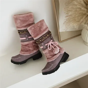 Sgesvier 2020 naujas atvykti karšto pardavimo sniego batai moterims, žiemos batai pulko, suapvalinti tne išlaikyti šiltas laisvalaikio bateliai moteris vidurio blauzdos batai