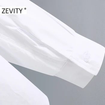 ZEVITY naujas moterų mados juodas kaklaraištis apdailos atsitiktinis balta smock Marškiniai, Palaidinės moterims, verslo femininas chemise prašmatnus viršūnes LS7228