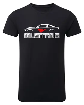 Vyrai 2019 Prekės ženklo Drabužių Tees Atsitiktinis Vyras Projektavimas Marškinėliai Mustang Gt Derliaus Mens Automobilių Marškinėliai Black patogus Vyrų T-Shirt