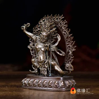 Tibeto Budistų seiko tantros gryno vario vajrapani / tendencija bodhisatvos Budos statula / trimitas / 2 cm
